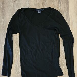 Ralph Lauren Sport Black V-Neck Long Sleeve Tee
